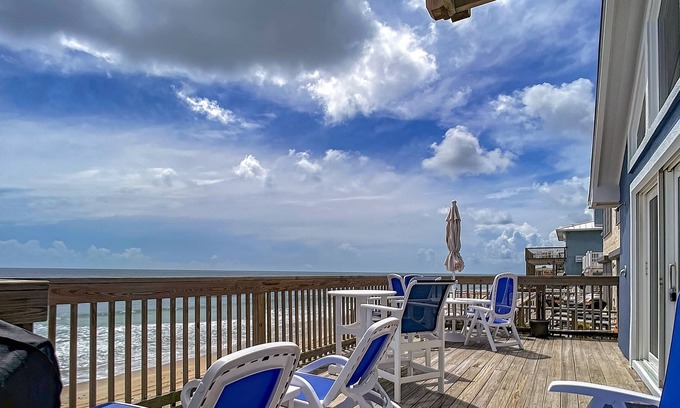 Bethune Beach Casa | Oceanfront home on quiet beach! Four levels of sun decks! 6847S