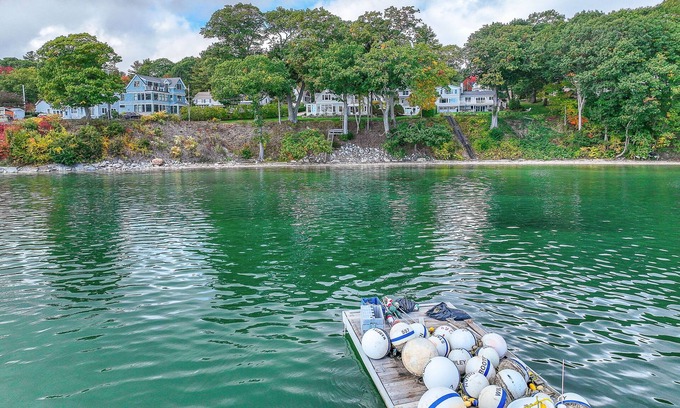 Town Landing Casa | Oceanfront home with A/C, firepit, gas grill, W/D, + separate studio