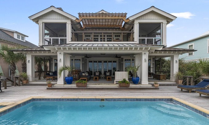 North Litchfield Beach Casa | Oceanfront house with separate carriage house & private swimming pool at North Litchfield Beach.