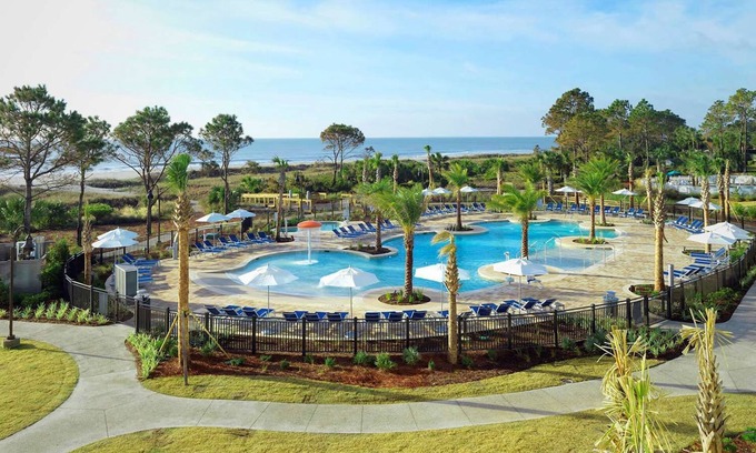 Hilton Head Complejo | OCEANFRONT RESORT! Hilton Grand Vacation - 2 Bed/2 Bath Premier Suite-Ocean Oak