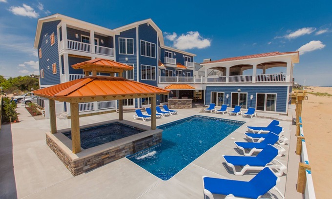 Sandbridge Casa | Oceanfront vacation gem w/private indoor & outdoor pools, WiFi, central AC, W/D