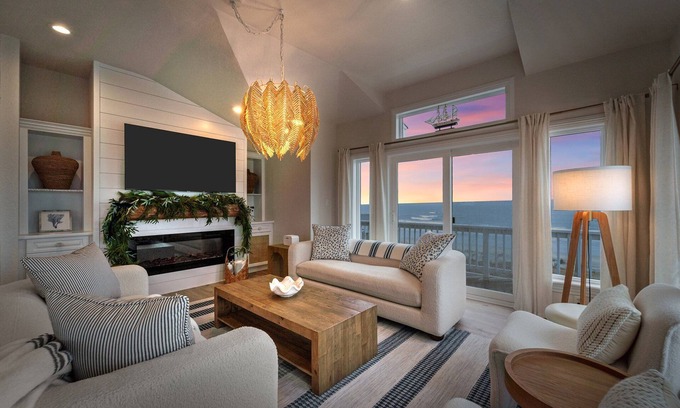 Corolla Casa | Oceanfront- walk to beach w/pool, hot tub and wrap around deck