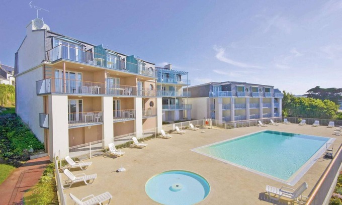 Audierne Apartamento | Apartamento con vista al mar y piscina
