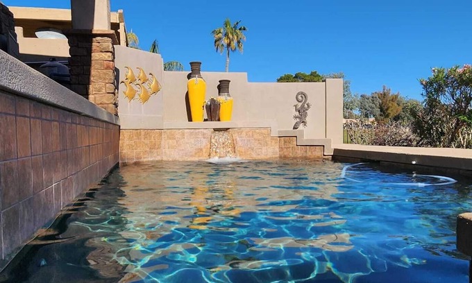 Ocotillo Casa | Calentador de piscina, campo de golf y vistas al lago