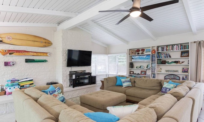 Kalama Tract Casa | Ohana Beach House - 5 Dormitorios - pasos de la playa de Kailua