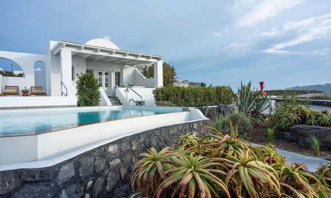 Oia Villa | OIA Sunset Villas - Villa Diamond - Piscina - privada climatizada al aire libre Spa