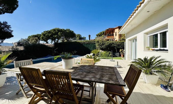 Santa Cristina de Aro Villa | Olivera CostaBravaSi - Piscina, A/C, BBQ, vistas
