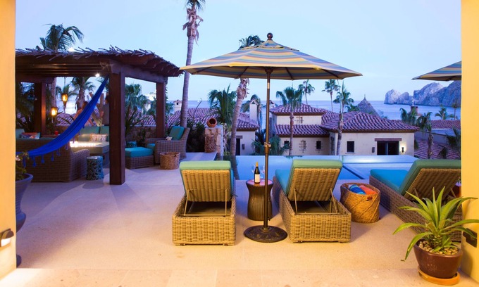 El Médano Ejidal Villa | Hacienda Beach Club, mejor edificio, piscina privada, spa, pozo de fuego. Preciosas vistas