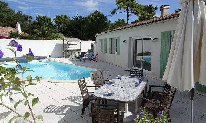 Sainte-Marie-de-Re Villa | En la isla de Ré, encantadora Villa piscina confortable y seguro doble
