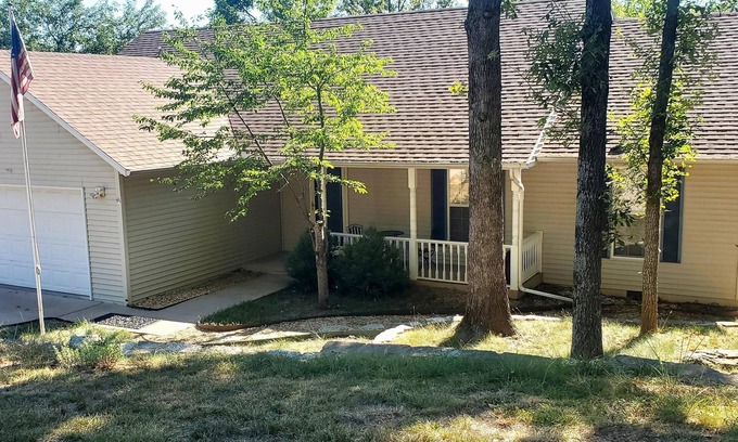 Holiday Island Casa | ON THE ISLAND! HOT TUB! Huge 12x40 deck!