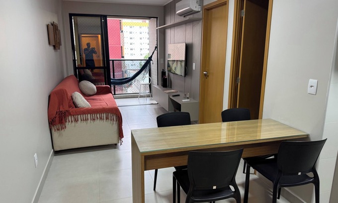 Ponta da Terra Apartamento | One-bedroom apartment, opposite Lions Square, 200 m from Pajuçara Beach