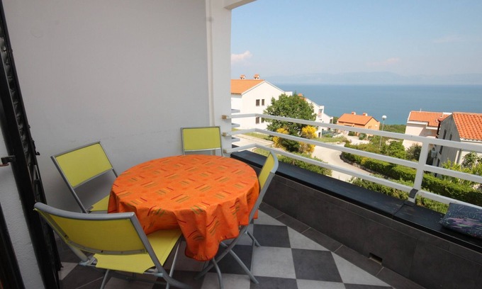 Ravni Apartamento | Apartamento de una habitación con terraza y vista al mar Ravni, Labin (A-7661-a)
