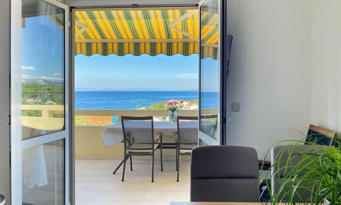 Lun Apartamento | Apartamento de una habitación con terraza y vista al mar Lun, Pag (A-19358-b)