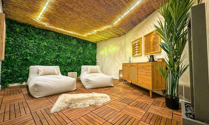 Morrisville Casa | One-of-a-kind, modern retreat w/ indoor sports court, hot tub, and spa