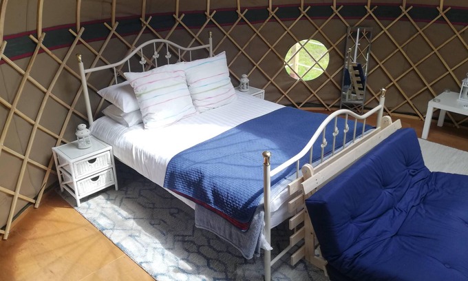Looe Alquiler De RV | King-Yurt-Baño Privado-Vista al campo