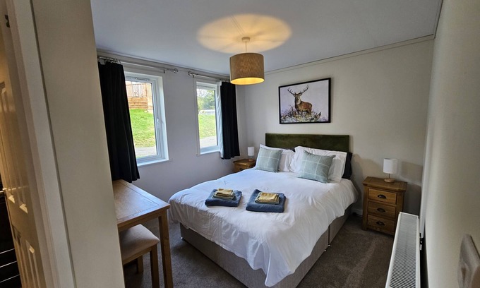 Liskeard Apartamento | Lodge-Baño con ducha-Vista al campo-Owl Dog Friendly