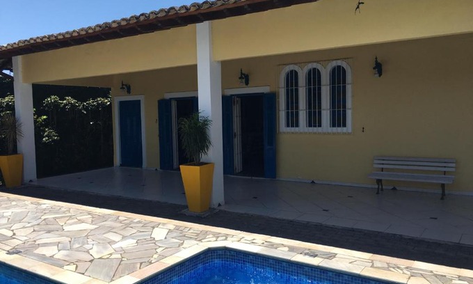 Jardim Rio da Praia Casa | Pé na Areia com Piscina e Churrasqueira - 2 suítes