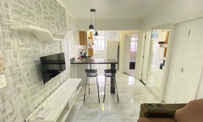 Sao Vicente Apartamento | Pé na Areia Praia do Gonzaguinha