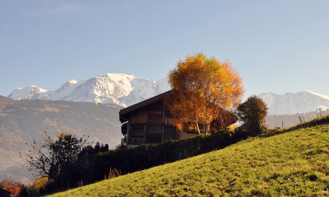 Domancy Chalet De Esquí | Chalet panoramico frente al Mont Blanc (Combloux, Megeve, Domancy)