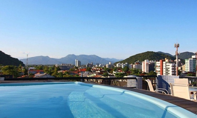 Guaratuba Apartamento | COBERTURA PANORÁMICA hermosa vista de la bahía, MAR y Sierra. 2Q del mar. Piscina