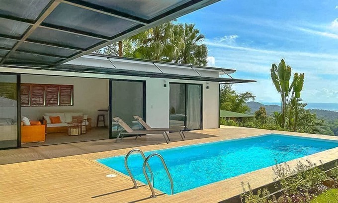 Ciudad Cortés Casa | Panoramic Ocean View: Modern Home + Pool