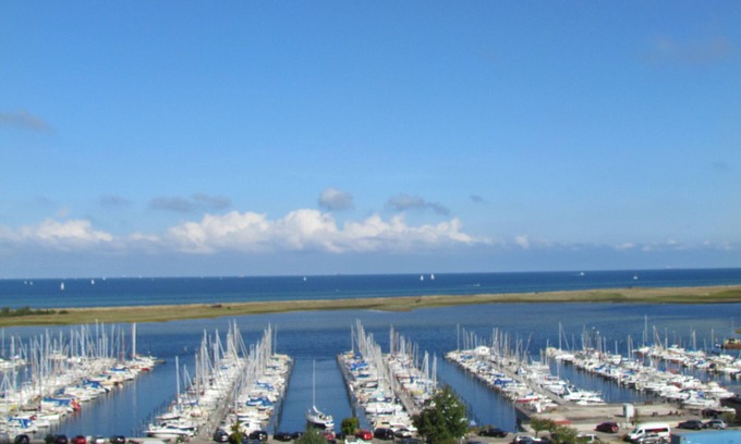Wendtorfer Strand Apartamento | Vista panorámica al mar sobre todo el puerto deportivo