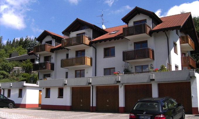 Neustadt Apartamento | Panoramic view over Titisee-Neustadt in 2-room top floor apartment with balcony