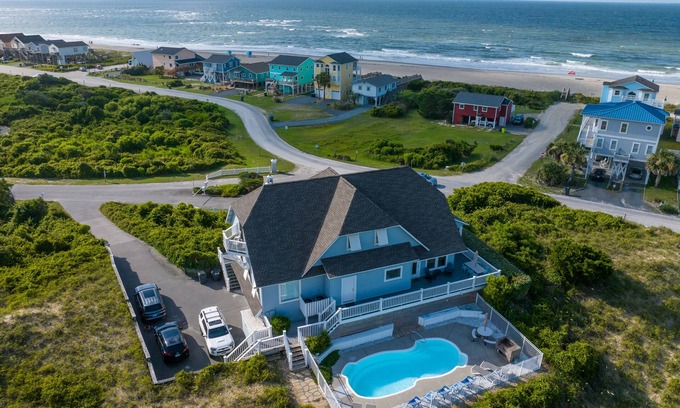 Holden Beach Casa | Panoramic View Steps from Beach - 4BD/4.5BA with Private Swimming Pool