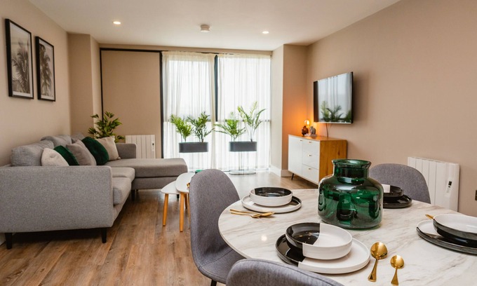 Hull Old Town Apartamento | Vista al Parque-De Lujo-Baño Privado-2 Bedroom-Apartamento