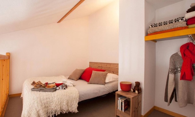 Lanslevillard Apartamento | 300m de los comercios, piscina, parking, tv, local para esquís, 28m², Val Cenis