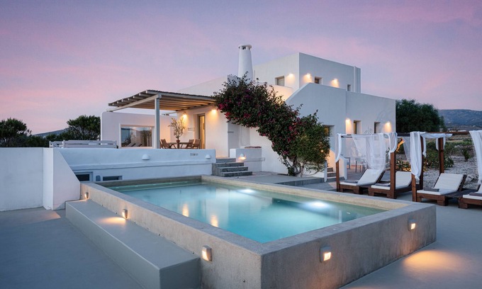 Parikia Villa | PAROS HOUSE VILLA - A Private Villa With a Pool and an Amazing Sea & Sunset View