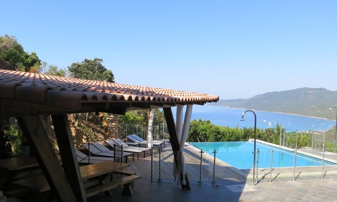 Serra-di-Ferro Apartamento | Parte de villa pool pool house vista mar Córcega del sur