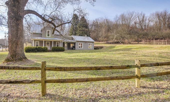Bellville Casa | Patio & Scenic Views: Modern Ohio Farmhouse