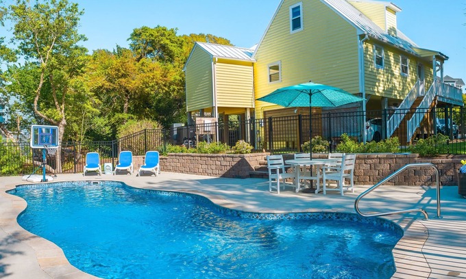 Emerald Isle Casa | Peaceful 4BR Beach Escape w/ Famous Heated Mystery Pool™ | 2-min Walk to Beach