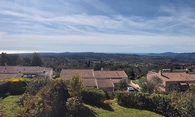 Chateauneuf-Grasse Casa | Peaceful house with panoramic sea view