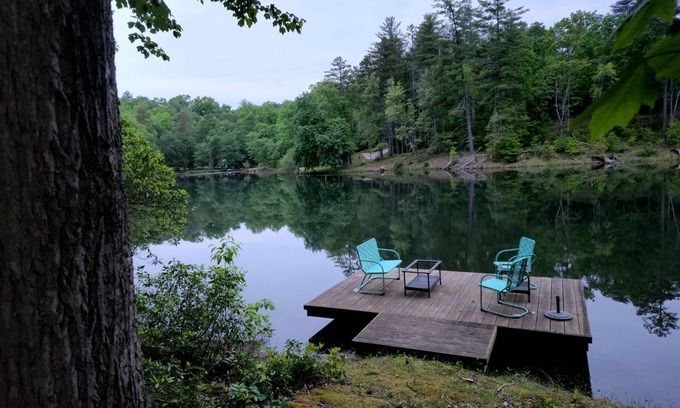 Mountain Rest Cabaña | Peaceful Lakeside Haven w/private dock; boating, hiking swimming just steps away