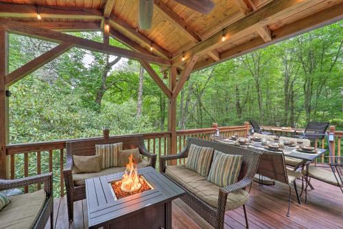 Banner Elk Casa | Peaceful Rocky Creek Cabin with Hot Tub and Views!