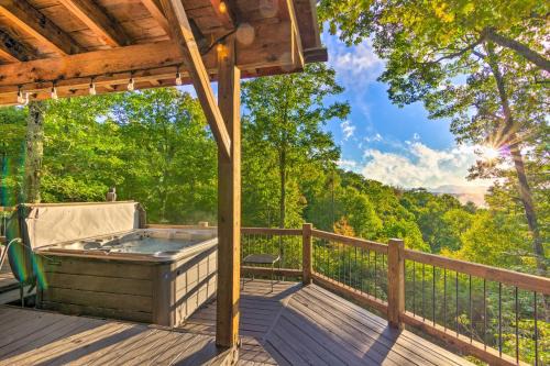 Brevard Casa | Peaceful Stony Point Getaway with Hot Tub and Views!