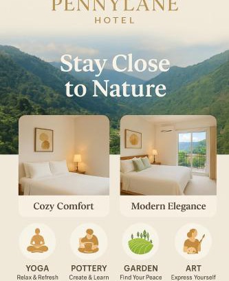 Tapovan Apartamento | Pennylane Hotel - Aesthetic Mountain View Rooms With Tropical Garden, Netflix, Pottery Studio, Free Airport Pickup for 7 or more nights stay, 2 minute walk to ganga river in tapovan