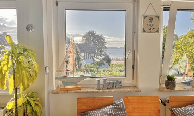 Reppenhagen Apartamento | Penthaus Luna am Strand mit Meerblick & Balkon