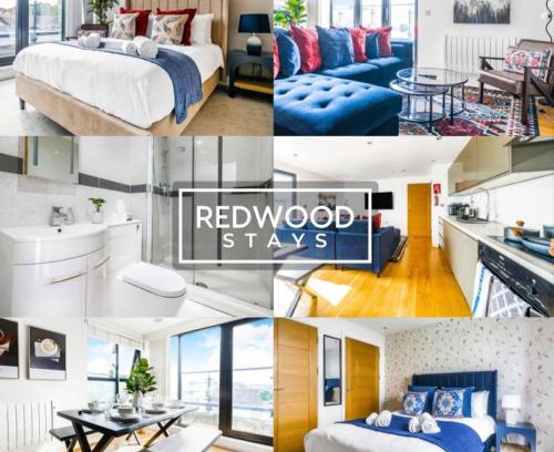 Camberley Apartamento | PENTHOUSE SERVICED APARTMENT IN CAMBERLEY TOWN CENTRE, WITH FREE PARKING, FREE WiFi, LIFT AND BALCONY ACCESS, PERFECT FOR BUSINESS STAYS, FAMILIES, RELOCATIONS, EXTENDED STAYS, AND EMERGENCY ACCOMMODATION by REDWOOD STAYS