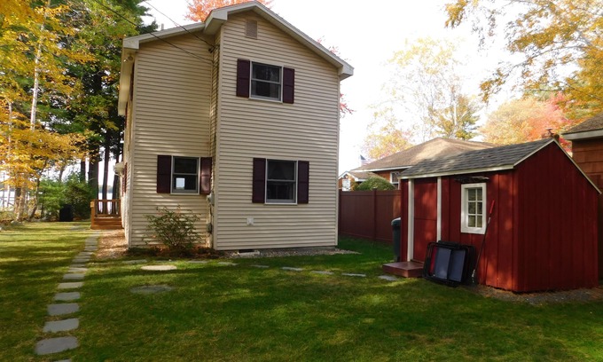 Standish Cabaña | Pet-friendly home on Sebago Lake with sandy beach and spectacular views!
