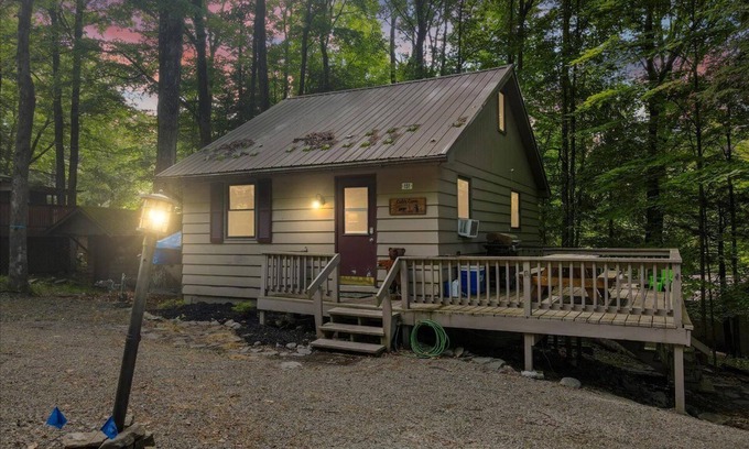 Greentown Cabina | Pet Friendly Rustic Cabin at Lake Wallenpaupack w. Pool Access+Rentable BoatSlip
