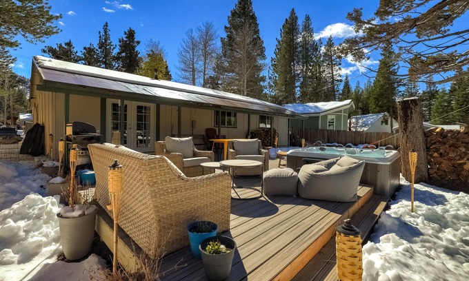 Meyers Casa | Pet Friendly & Tranquil Home with Hot Tub