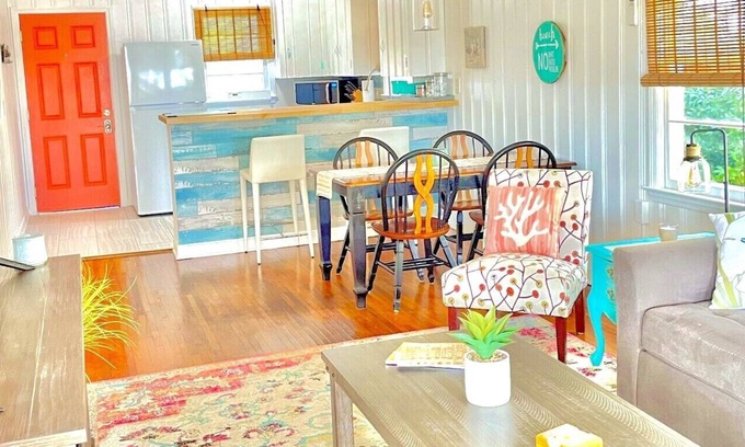 Crescent Beach Cabaña | Pets ❤️ Welcome Renovated Modern Rustic Beach Cottage Upstairs w/ 🌊 Ocean View