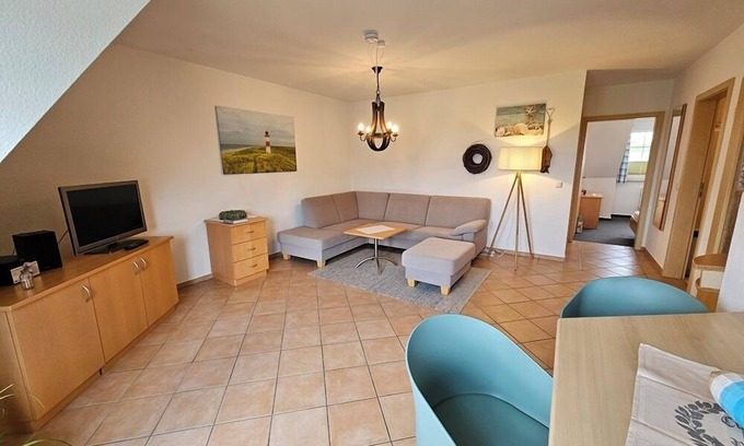 Behrensdorf Apartamento | Pferdekoppel - Spacious vacation apartment with a view of nature for families
