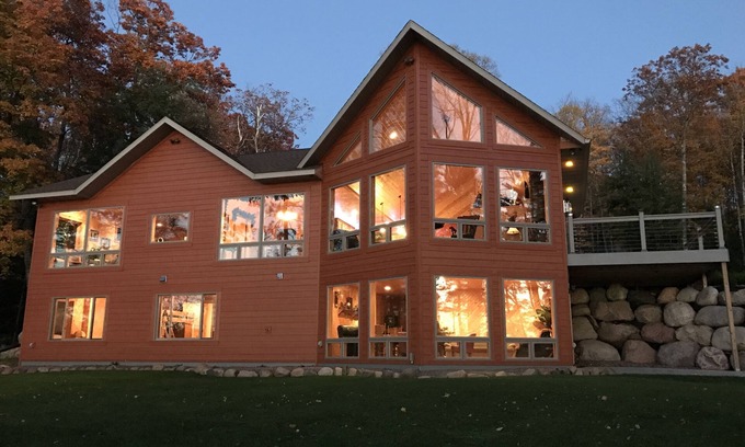 Pickerel Casa | Pickerel Lake Home con excelentes vistas del atardecer