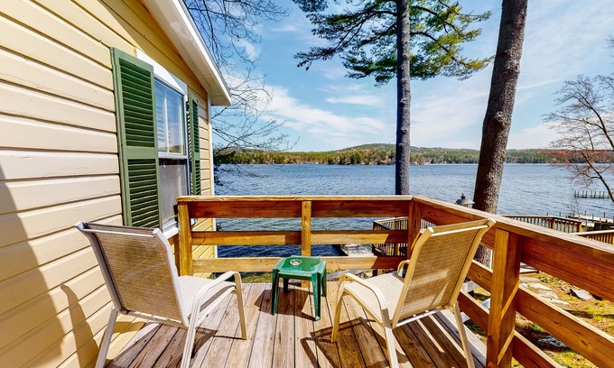 Alton Bay Cabaña | Picturesque studio in bay-front locale just steps to water w/WiFi & kitchenette