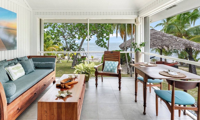 Breakers Casa | Piece of Mine Green: Beach Cottage on 200-feet of Shoreline w/ Screened Porch, Snorkeling + Hammocks