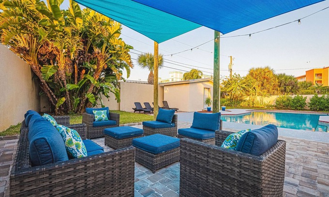 Banana River Estates Casa | Pier Beach House! Heated Pool, Spa, Steps to Sand